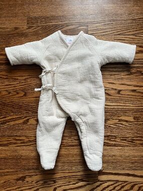 Zara Cream Wrap-Front One-Piece Bunting for Kids